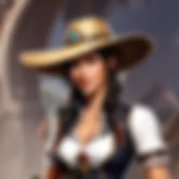 Illustration of a stylish farmer's hat on a wooden fence