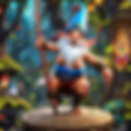 A whimsical depiction of a gnome performing an entertaining dance on a pole, showcasing creativity and humor.