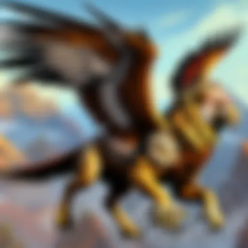 Majestic Gryphon soaring through the skies