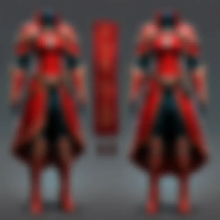 Close-up of luxurious fabric swatches in different shades of red, highlighting texture and quality.