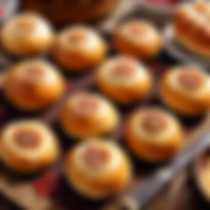 An elegant plate of redbean buns presented as part of a fine dining experience