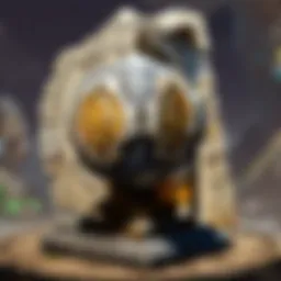 A detailed look at the Rogue Atlas Stone surrounded by ancient artifacts
