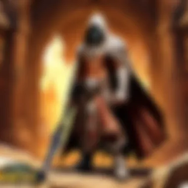 Shadowy figure in a cloak near wanted poster