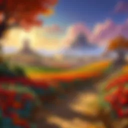 A mystical landscape depicting the essence of harvest in World of Warcraft