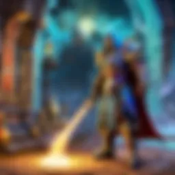 An array of magical spells being cast in a vibrant fantasy landscape