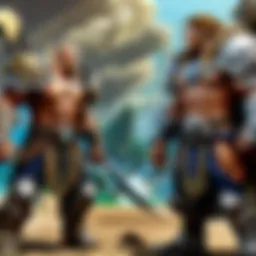 Epic battle scene in World of Warcraft