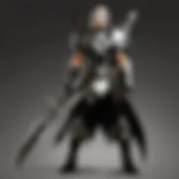 A shadowy figure representing the essence of the Black Rogue, cloaked in darkness.