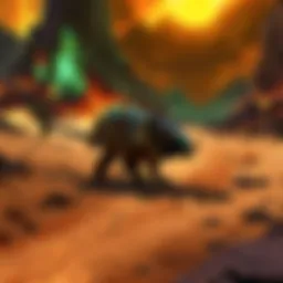 A breathtaking vista of the Hellfire Peninsula showcasing its unique landscape.