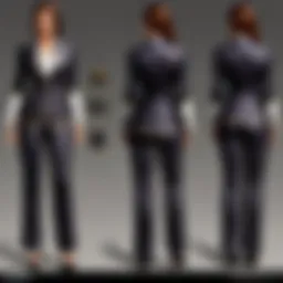 Stylish ensemble featuring elegant pants set with tailored blazer