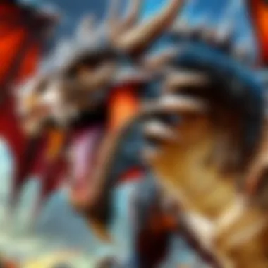 A close-up of a dragon's mouth mid-roar, emphasizing sound waves.