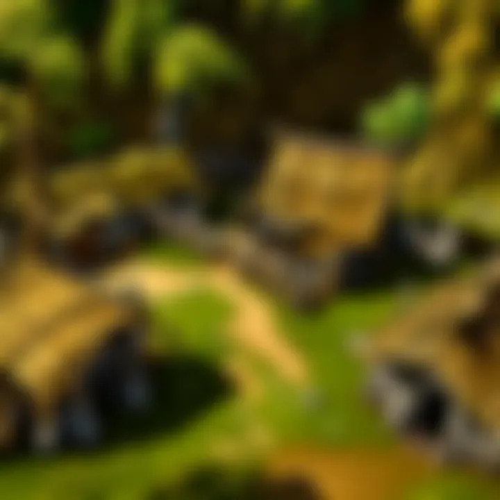A dynamic scene of resource gathering in World of Warcraft, depicting players engaging with the environment.