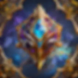 A vibrant, intricately cut gem reflecting light
