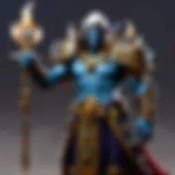 A mystical representation of a spirit channeler casting spells