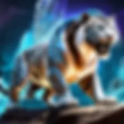 Spectral Tiger mount showcased in a vibrant world setting