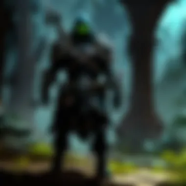 The Stealth Hunter in action, blending into the shadows while targeting an enemy.