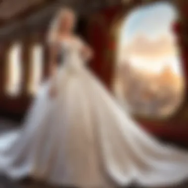 Graceful Train Design Breathtaking train of a white wedding gown
