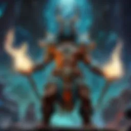 Mystical shaman summoning ancient powers