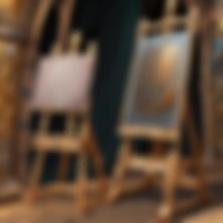 Different types of easels displayed