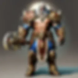 A detailed illustration showcasing various armor types in World of Warcraft