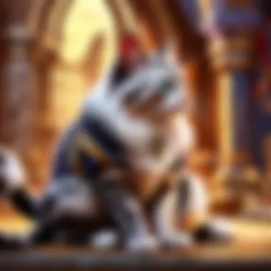Promoting Well-Being in Cats A serene environment with a cat lounging comfortably, symbolizing well-being and happiness.