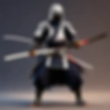 A kendoka in full attire demonstrating proper alignment and posture.