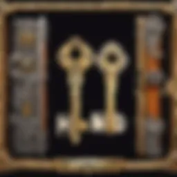 Close-up view of a toolbox key lock showcasing intricate mechanisms