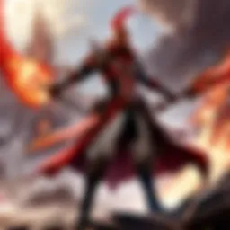 Elegant Red Mage casting powerful spell in battle
