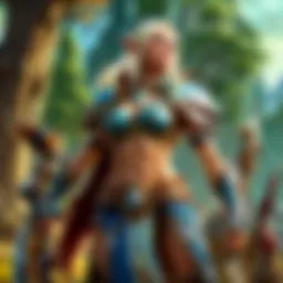 Elven warrior engaging in a fierce battle