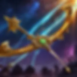 Mystical bow glowing with celestial essence
