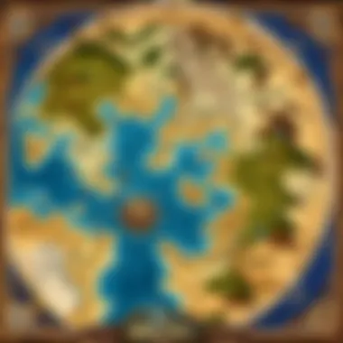 Cartographic Tapestry of Azeroth Intricate World of Warcraft map showcasing diverse regions and quests