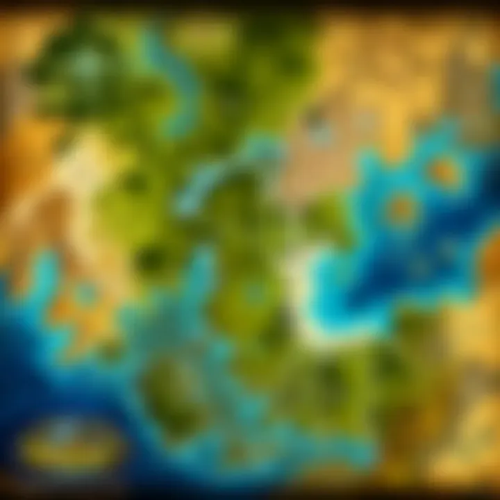 Illustration depicting intricate world maps in World of Warcraft