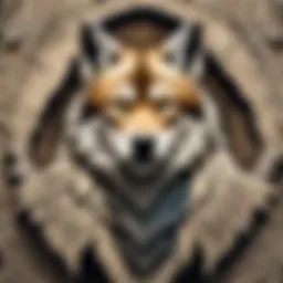 Mystical Wolf Pelt Engraved with Ancient Symbols