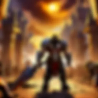 Intense Raid Encounters in WoW A player character engaged in a significant raid encounter.